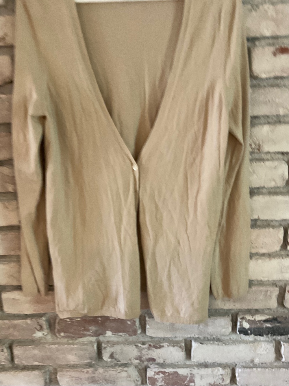 LOFT Beige V-Neck Lightweight Women's Cardigan